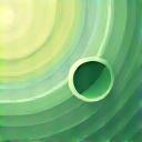 Abstract icon representing stress reduction, possibly with calming colors and shapes, symbolizing stress management with real-time biometric feedback.