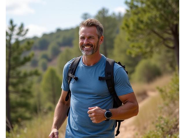 Michael, 38, hiking with a sense of achievement